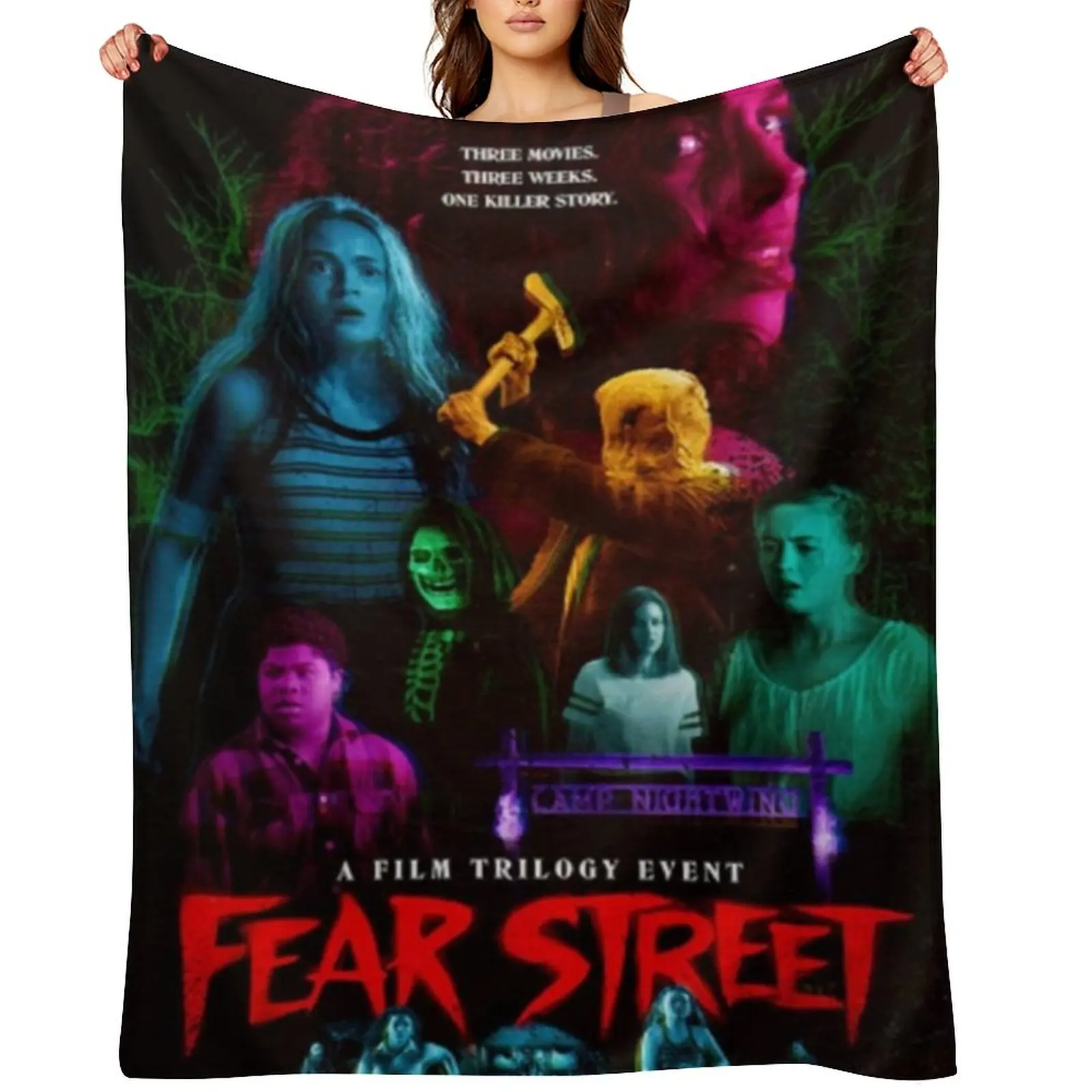 

Fear Street Trilogy Throw Blanket Designers Decorative Sofa wednesday Thins Blankets