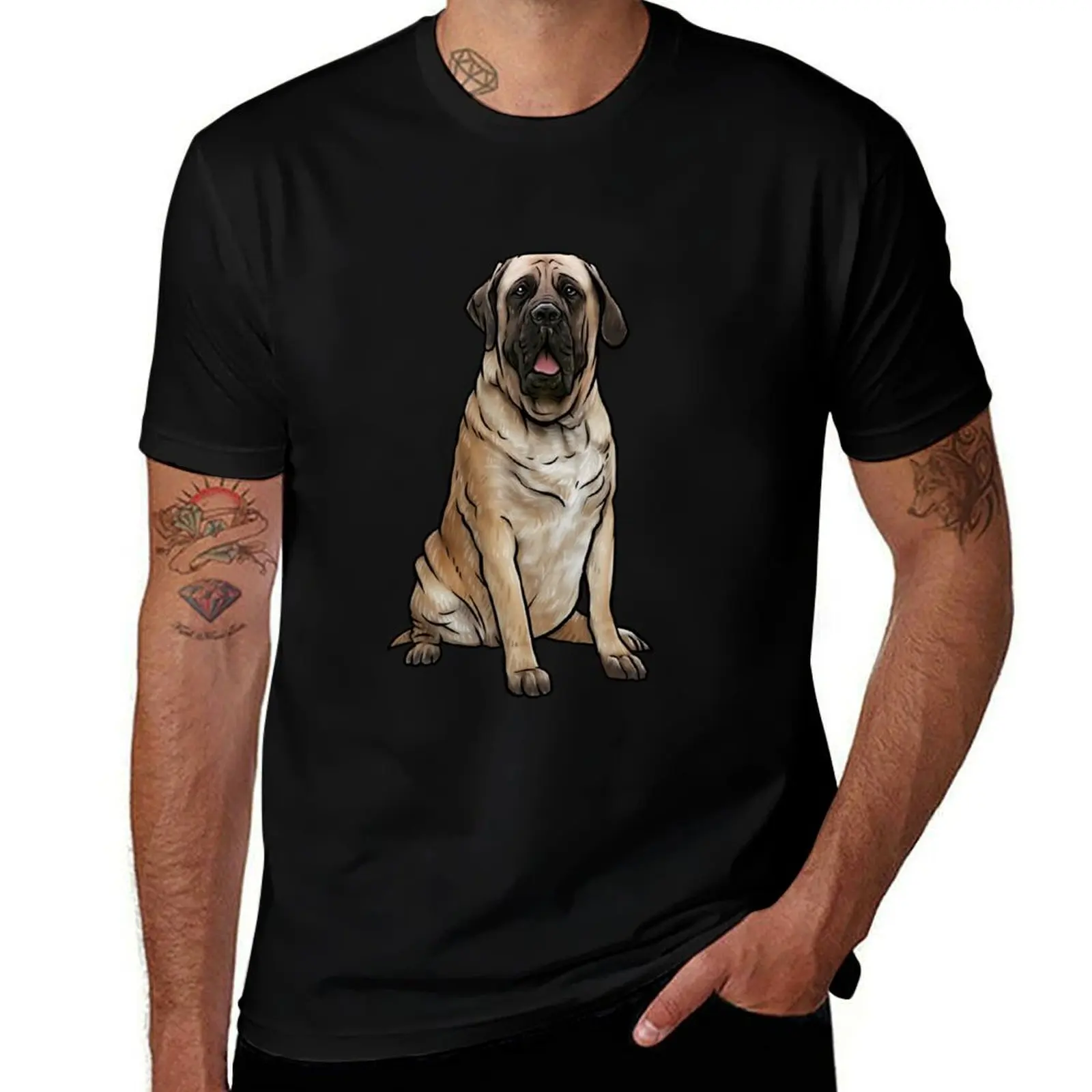 

English Mastiff Dog T-Shirt t shirt men 100% cotton luxury brand graphic t shirts for man T-Shirt
