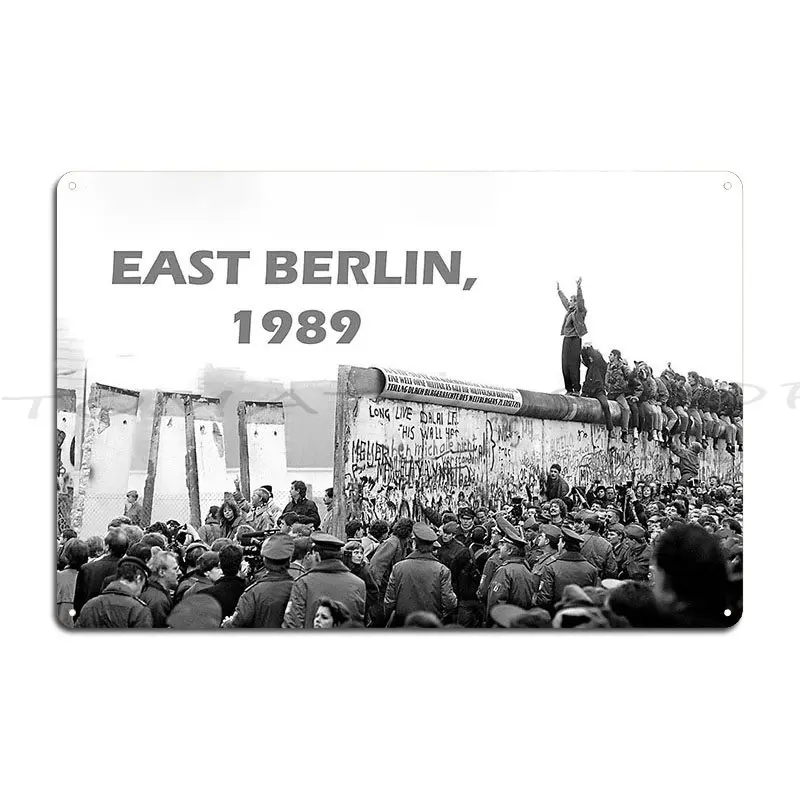 Póster de Metal con Diseño Divertido de la Caída del Muro de Berlín 1989, Placa Decorativa para Cine, Pared, Cueva, Club, Fiesta