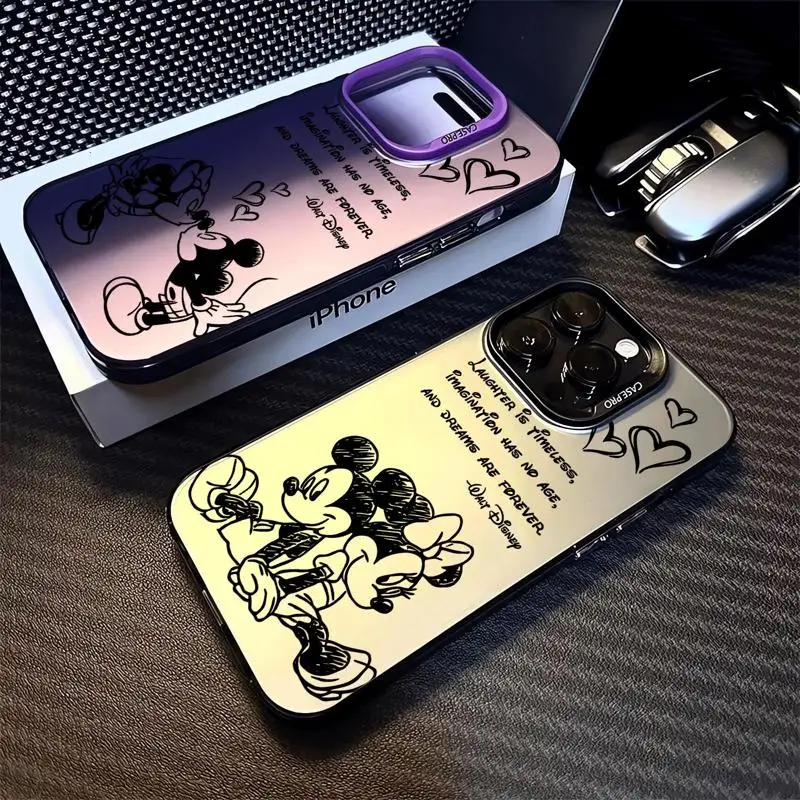 Disney Mickey Mouse Cute Phone Case for iPhone 11 Pro Max 14 Pro 13 12 Pro XS Max XR X 15 Plus 11 Pro Shockproof Soft Cover