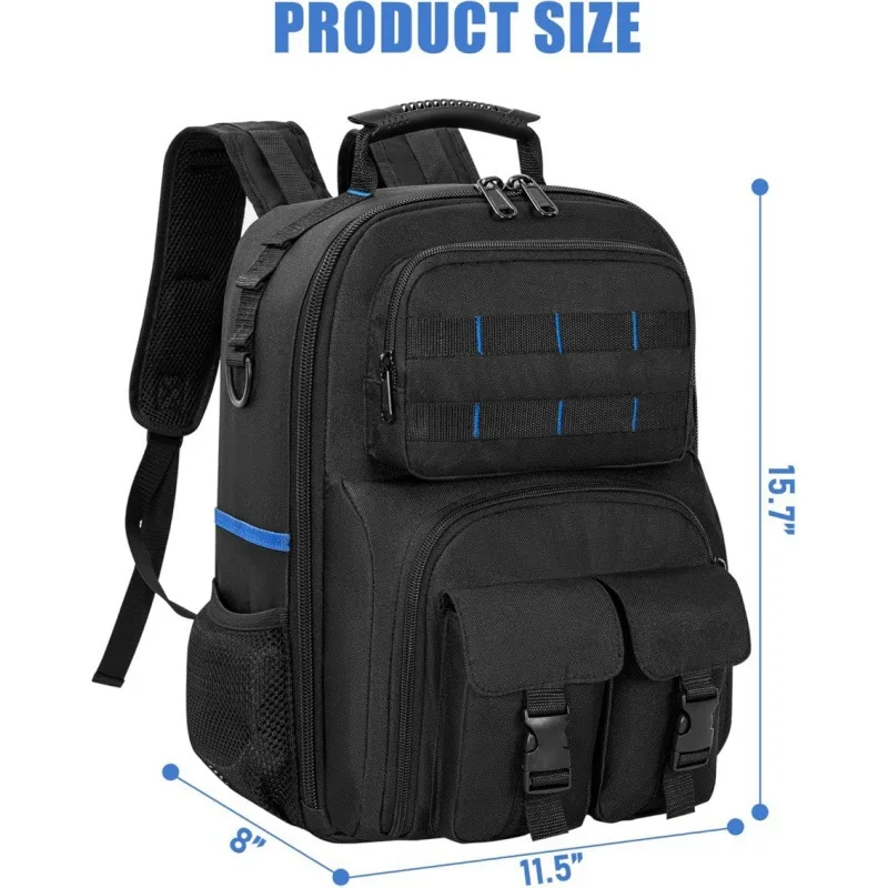 Outdoor Tactical Backpack Double Shoulder Hardware Storage Bag Camping Fishing Gear Bag Military Fan Multifunctional Utility Bag