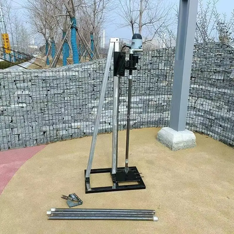 Small Portable 60m Depth Mini Manual Rotary Boring Water Well Drilling Rig Machine