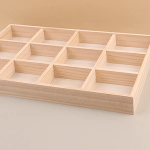 Pantalla de joyería de madera Exquisita Joyas Exquisitas Pendientes de anillo portátiles Organizador de collar Organizador de niños 8 Mejor caja de ring de madera de ventas - №4