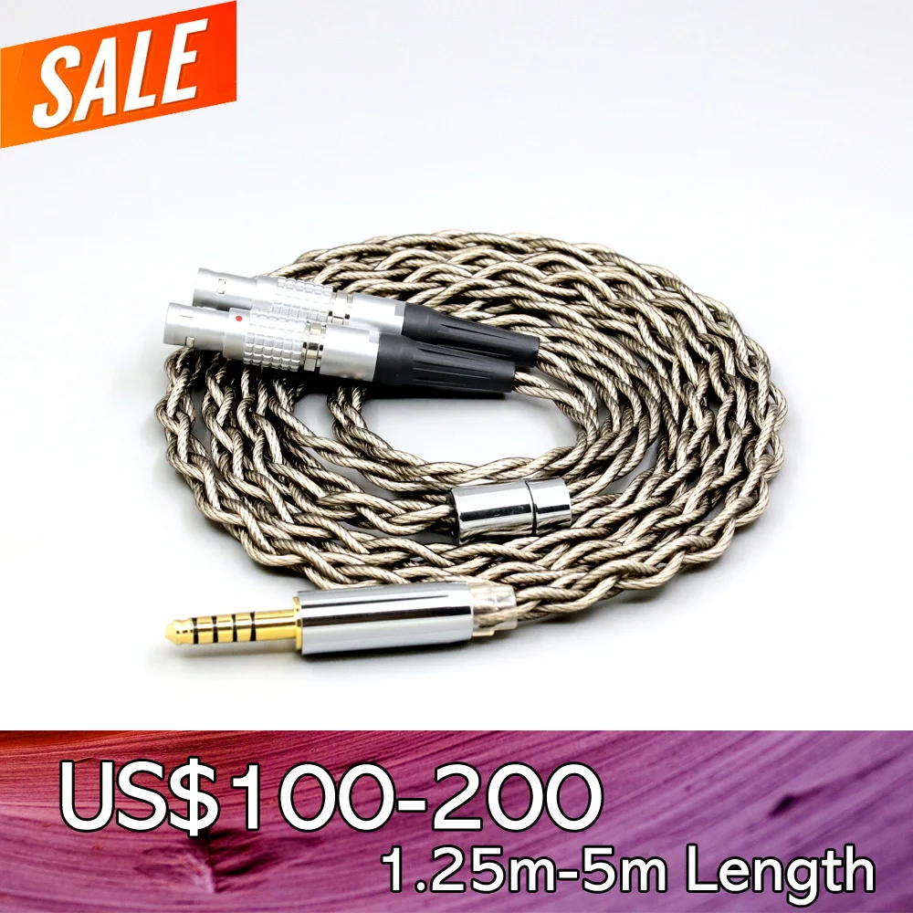 

99% Pure Silver + Graphene Silver Plated Shield Earphone Cable For Focal Utopia Fidelity Circumaural Headphone LN007951