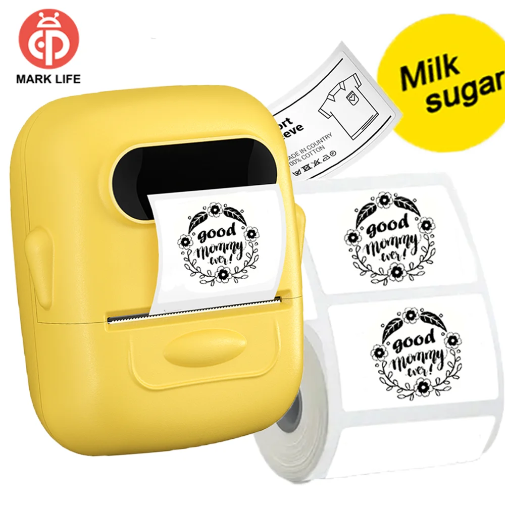 

Marklife Portable Thermal Printer B1 B21 P50 Bluetooth Label Printer Self-adhesive Maker Compatible with iPhone Android Window