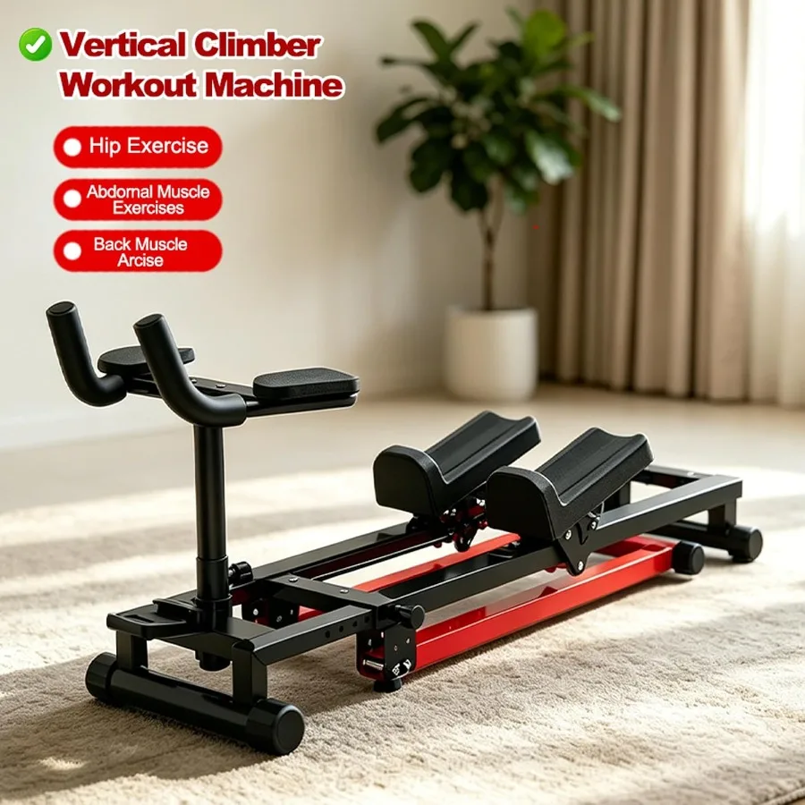3-in-1 Crawling Workout Machine: Stair Stepper, Back Stretcher & Core Twister with Adjustable Resistance for Cardio, Spine Relief, Waist Toning