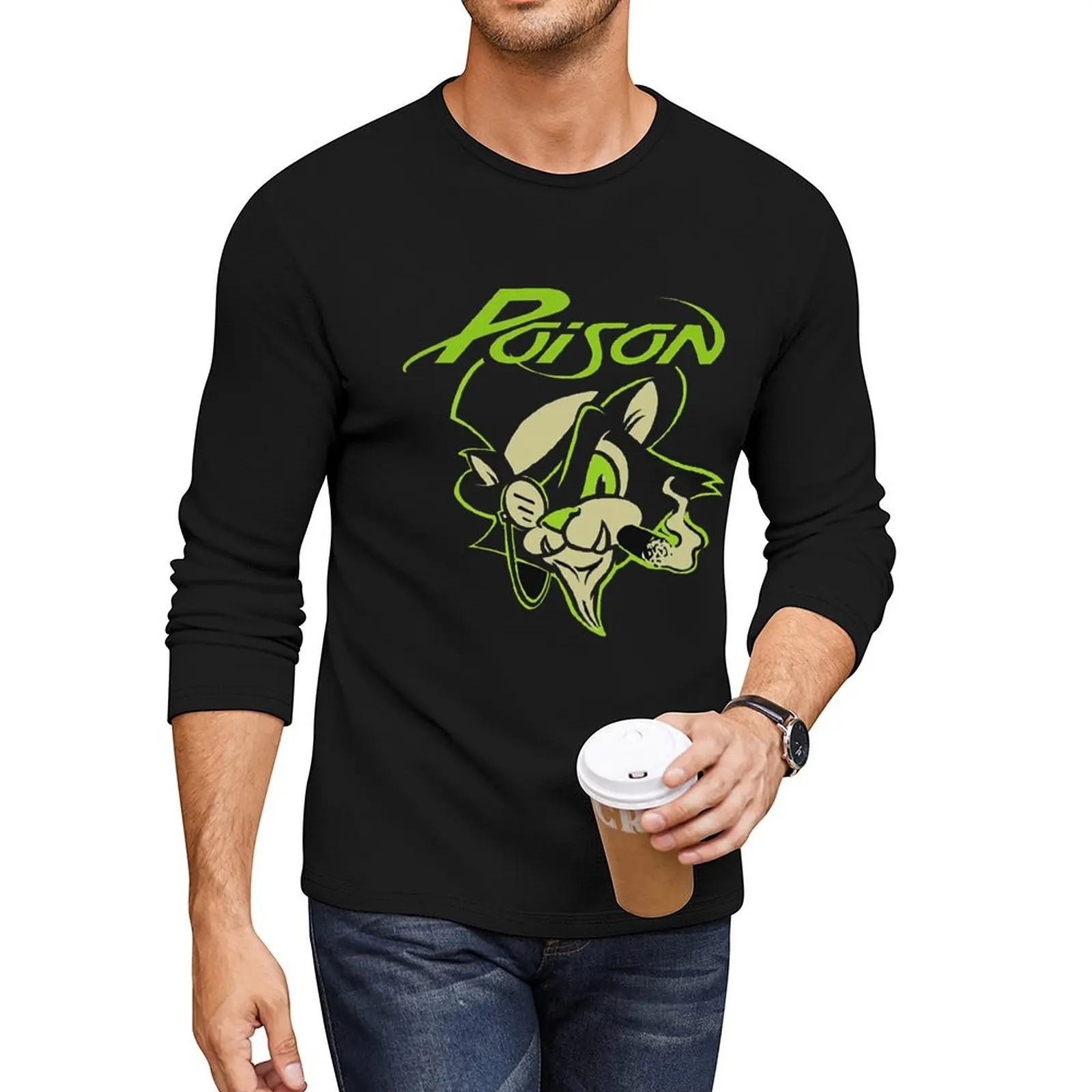 

Poison, Long T-Shirt korean fashion black t-shirts for men