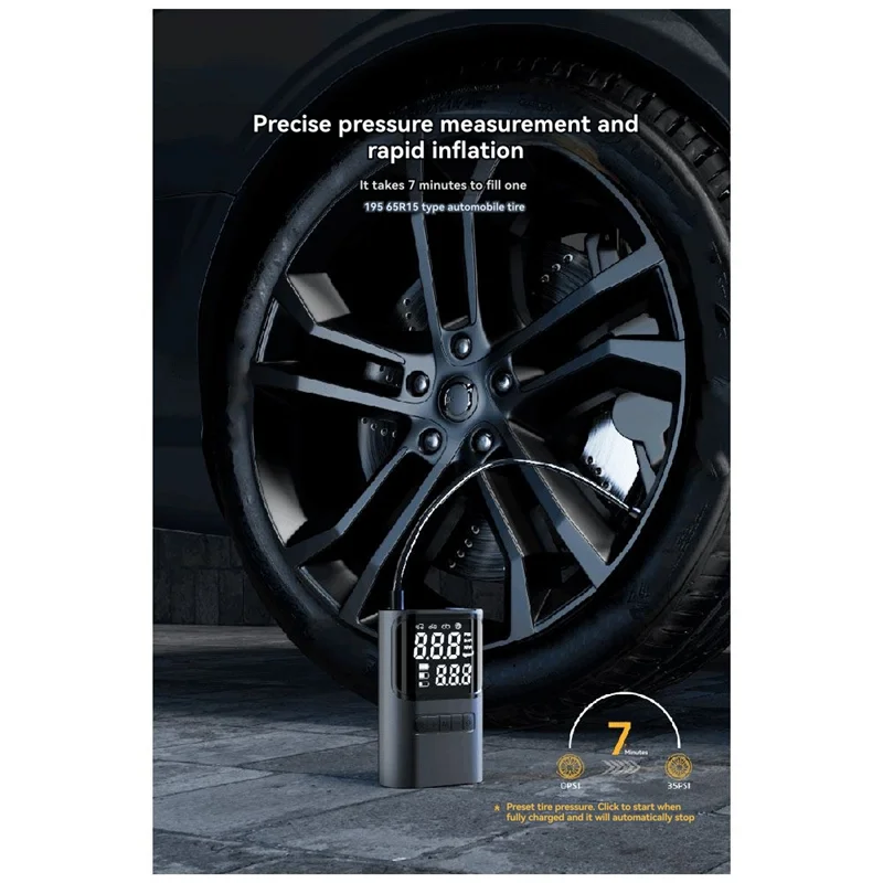 

Воздушный компрессор Насос Компрессорный насос Портативные автомобили Велосипеды Беспроводное измерение давления в шинах