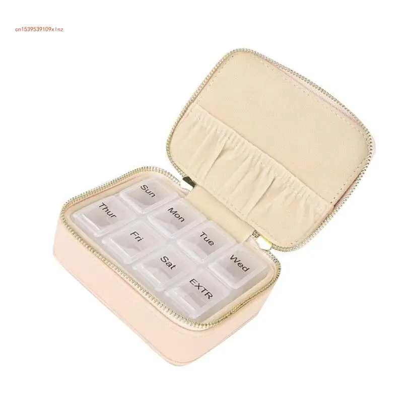 Travel Friendly Jewelry Storage Box Moisture Proof PU Case for Rings Earrings