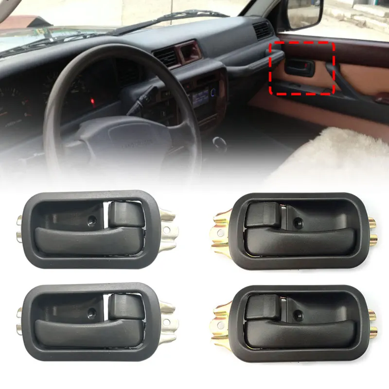 Manija de puerta Interior para coche, accesorio para Toyota Land Cruiser LC80, FZJ80, 4500, 1990-1997, delantera, trasera, izquierda y derecha