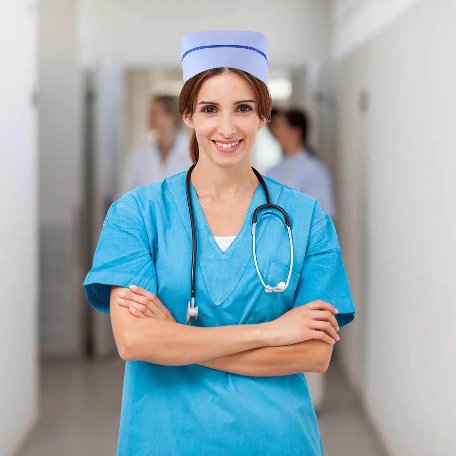 

Nurse Cap Lightweight Breathable for Women Surgical Hat Secure Fit for Hospital Graduation Cosplay Halloween Party