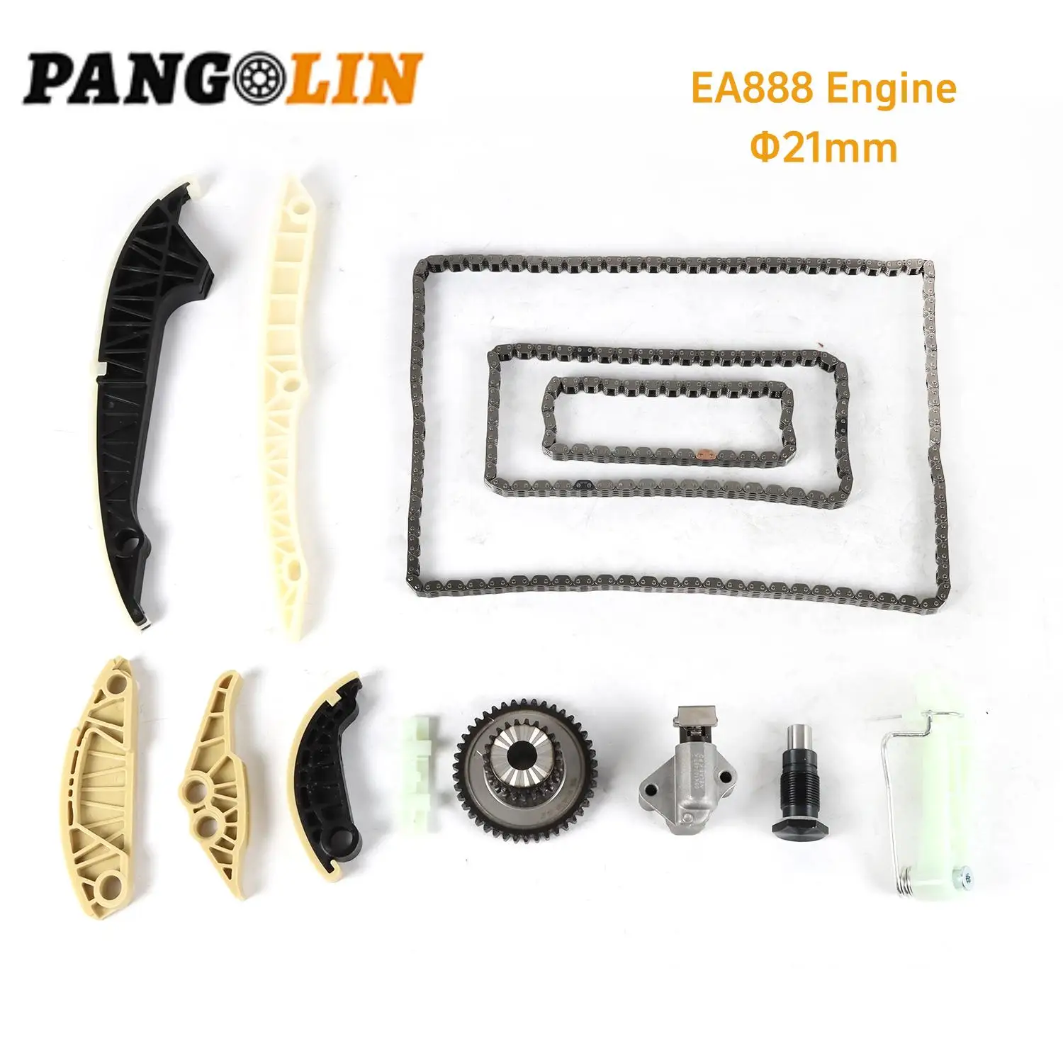 1Set EA888 Engine Φ21mm Timing Chain Kit For Audi A3 A4 A5 Q5 VW SKODA SEAT 1.8T 2.0T Gen 2 Car Accessories Replacement Parts
