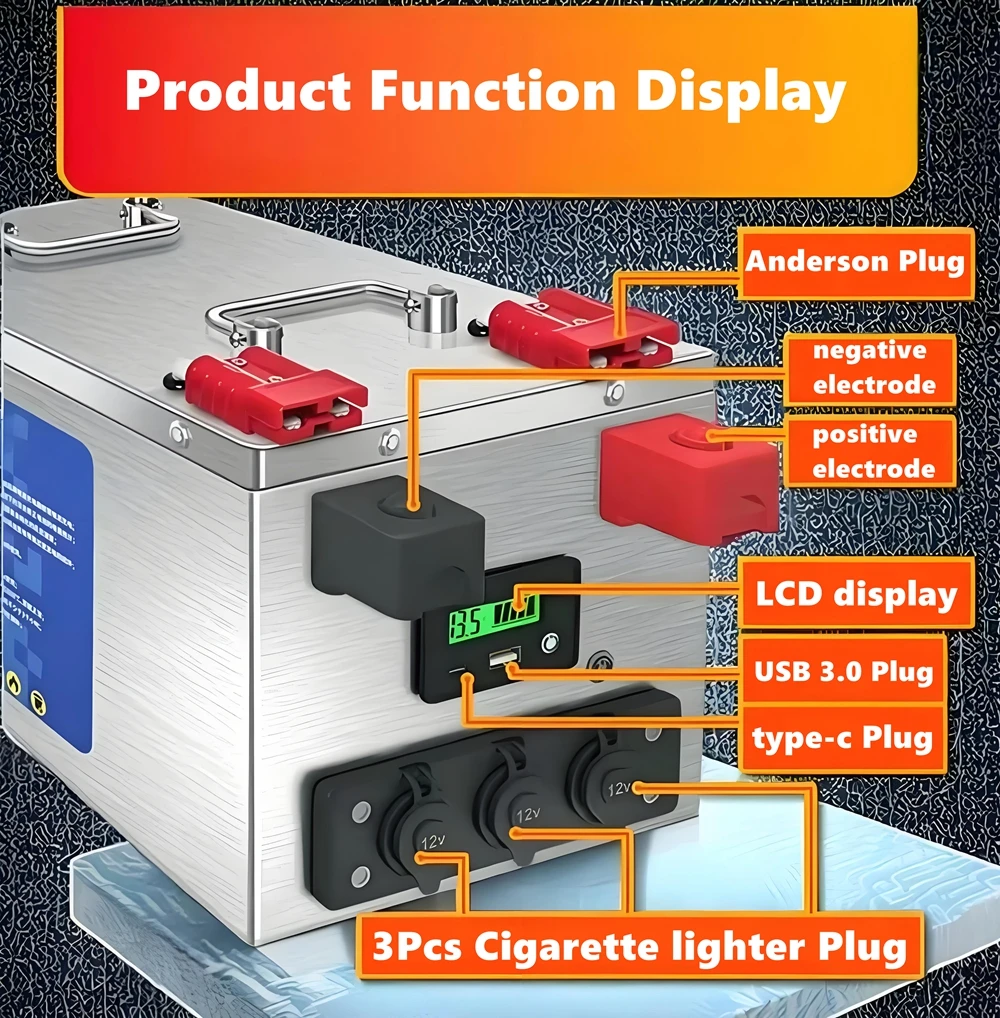 12V 500ah 600ah 100ah 200ah 300ah 800ah 1200ah Lifepo4 battery, suitable for both emergency and long battery life+APP