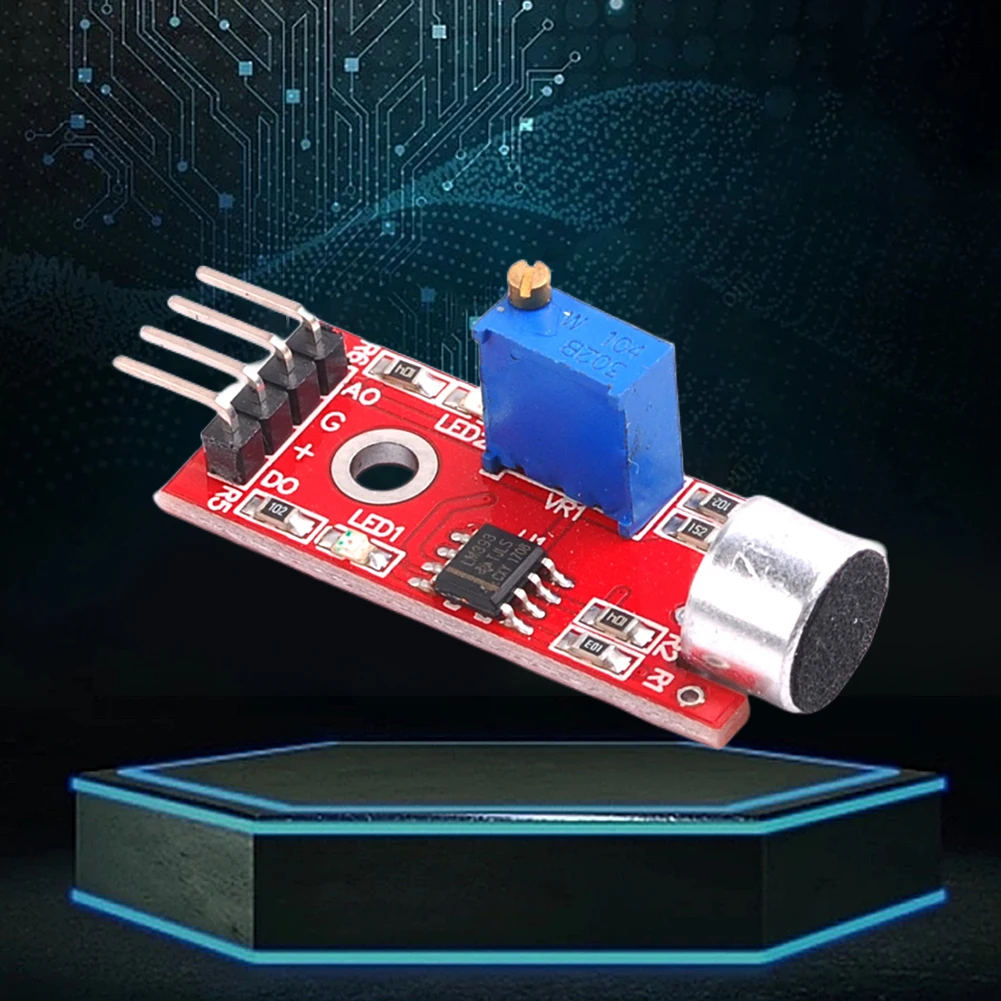 Sound Microphone Sensor Module Signal Output Indication Sound Sensor Detection Module DC 4-6V for Voice Controlled Lights