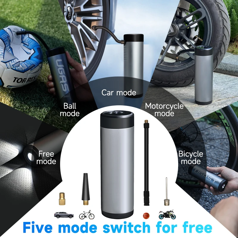 150PSI Air Compressor Car air Pump USB Type-C 5200mAh Electric Tire Inflator Wireless Charging Digital Display Tyre Inflator