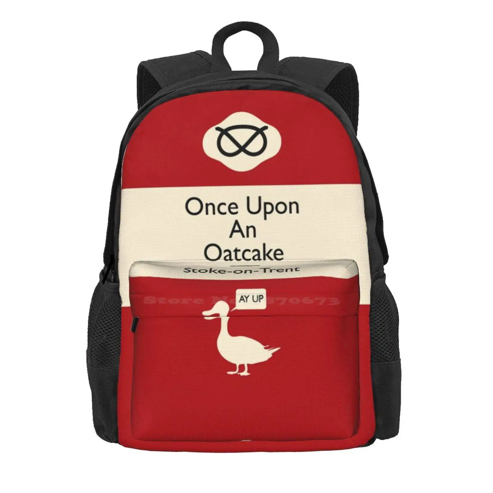 Once Upon An Oatcake - Stoke-On-Trent Hot Sale Schoolbag Backpack Fashion Bags Stoke On Trent Stokie Stoke City Once Upon An