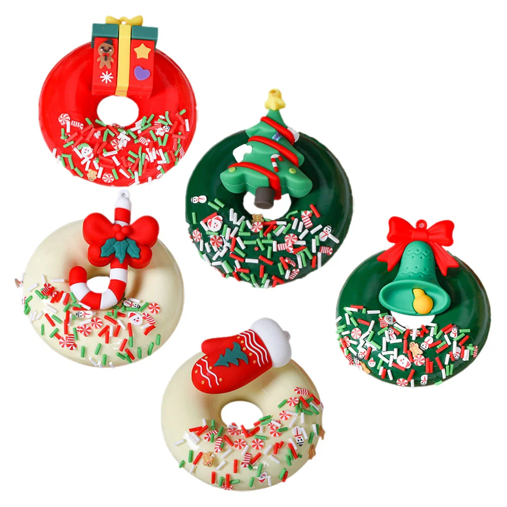 

6 Pcs Christmas Donut Model Donuts Models Doughnuts Decor Party Decorations Theme Photo Prop Stress Reliever Dessert