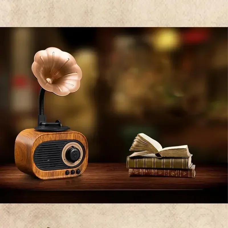 Gramophone Shape Speaker Exquisite Wireless Speaker Vintage Radio Jewelry Box Home Decor Mother's Day Valentine's Gift