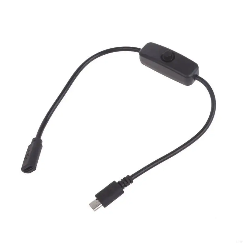 462E Micro USB Cable,Micro USB Female to Male Extension Cable with Button Switch