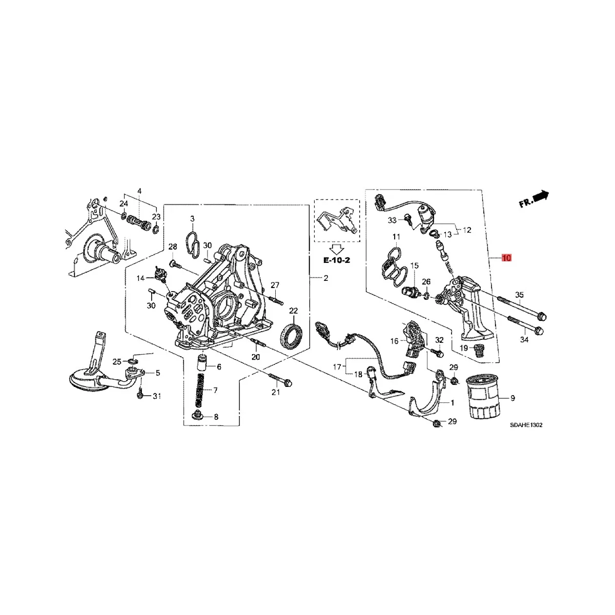 15811-RCA-A01 Oil Spool Valve Assembly Holder for Accord RL TL Odyssey Pilot 2003-2007 15811RCAA01