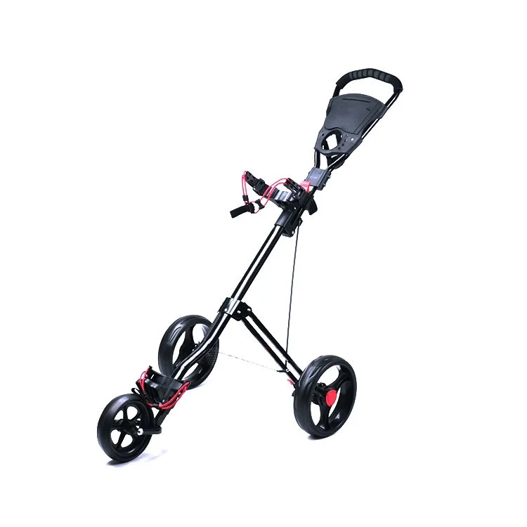 Golf Push Cart Swivel Foldable  2 Wheel Push Pull Golf Cart  Foldable Storage Golf Trolley Swivel Steel Light Stand Cart