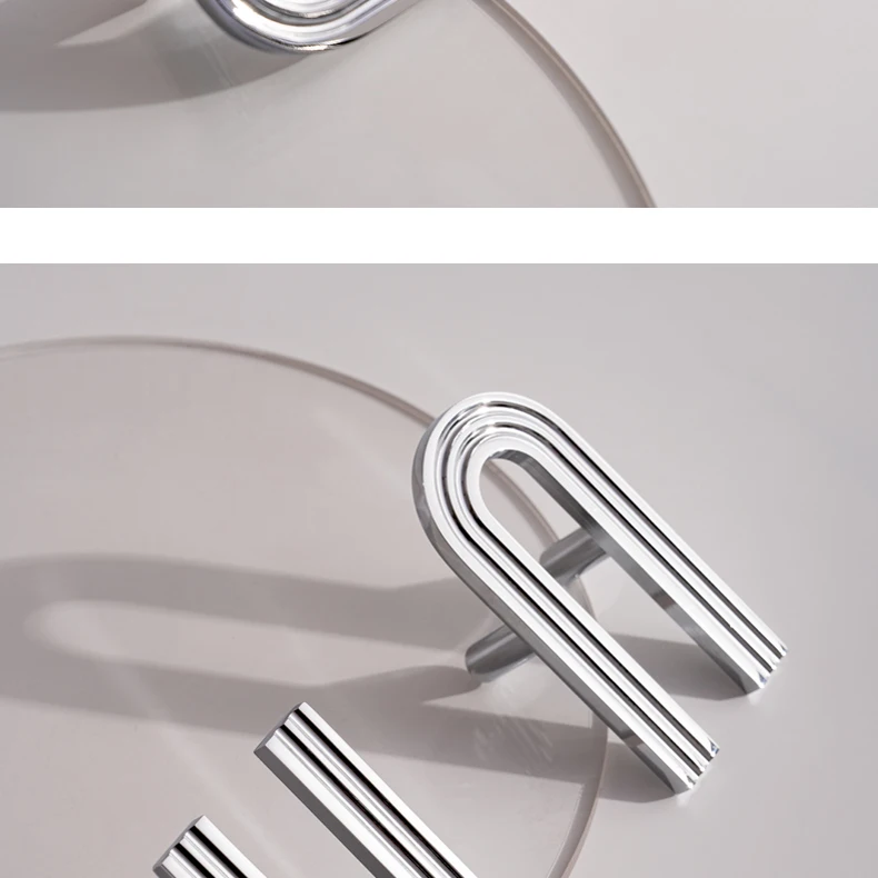 Chrome finished solid brass cabinet handle — supplier illustration 7