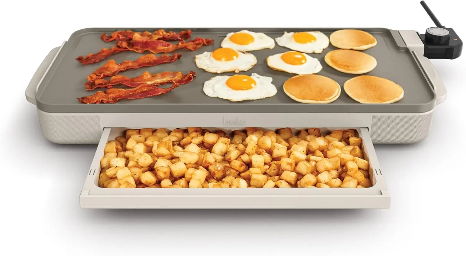 

10' x 20' Electric Griddle with Ceramic Nonstick Coating, Removable Temperature Probe, Dishwasher-Safe Drip Tray, Cool Touch