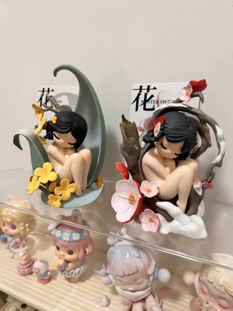 Hot Authentic Sleep Flower Elf Blind Box Mandala Magnolia Narcissus Plum Blossom Osmanthus Butterfly Orchid Beautiful Gift Car