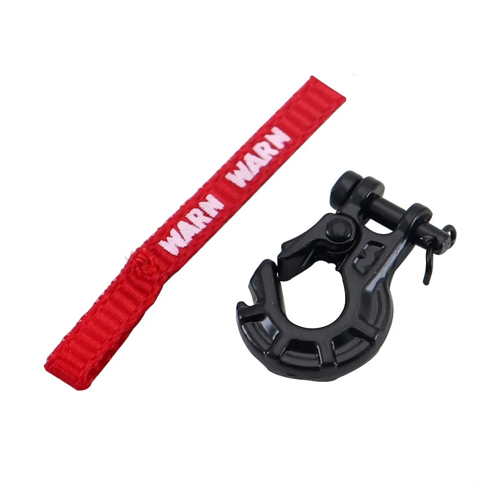 Rc Car Winch Hook With Winch Pull Strap Tags Decoration For 1/10 Rc Crawler Car Axial Scx10 Traxxas Trx4 Rc4wd Rgt Yikong Parts