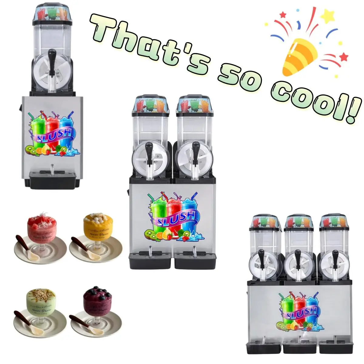 

Cheap Slush Machine for Sale Commercial Smoothie Ice Machine Single Cylinder Perfect for Small Business Start up No reviews yet