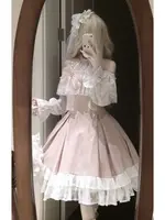 Otoño Invierno nuevos vestidos largos elegantes mujeres estilo francés dulce vestido de princesa de manga larga Rosa estético Chic diseño ropa