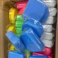 Cajas de almacenamiento para dentadura postiza, retenedor de ortodoncia, contenedor para dentadura parcial, para el cuidado de la prótesis Dental, 50 Uds.