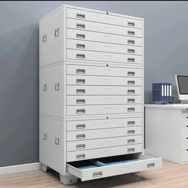 Art Museum Storage Drawing Cabinet A1 Film Multi-layer Drawer Drawing Storage Engineering Drawing Cabinet A0 Bas