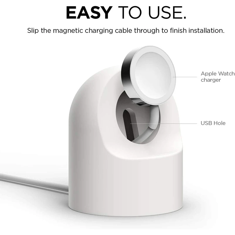 حامل شاحن لسلسلة ساعات Apple 9 8 7 6 5 3 Ultra 1 2 SE ، حامل سيليكون ، حامل كابل شحن ، محطة قفص الاتهام