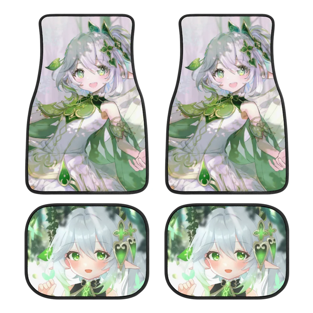 Video Games Genshin Impact Nahida Universal Fit Front/Rear 4 Piece Full Set Print Custom Design Carpet Car SUV Truck Floor Mats