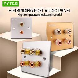 Audio Terminal Panel 5.1 System 86 Type Hifi Y Socket Acoustic Terminals Speaker Binding Post Faceplate Banana Female Wall Plug