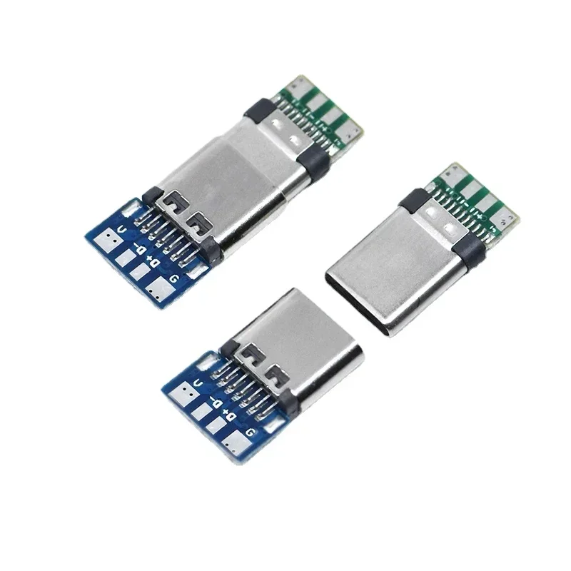 10PCS USB 3.1 Type-C Connector 24 Pins Male / Female Socket Receptacle Adapter to Solder Wire & Cable 24 Pins Support PCB Board