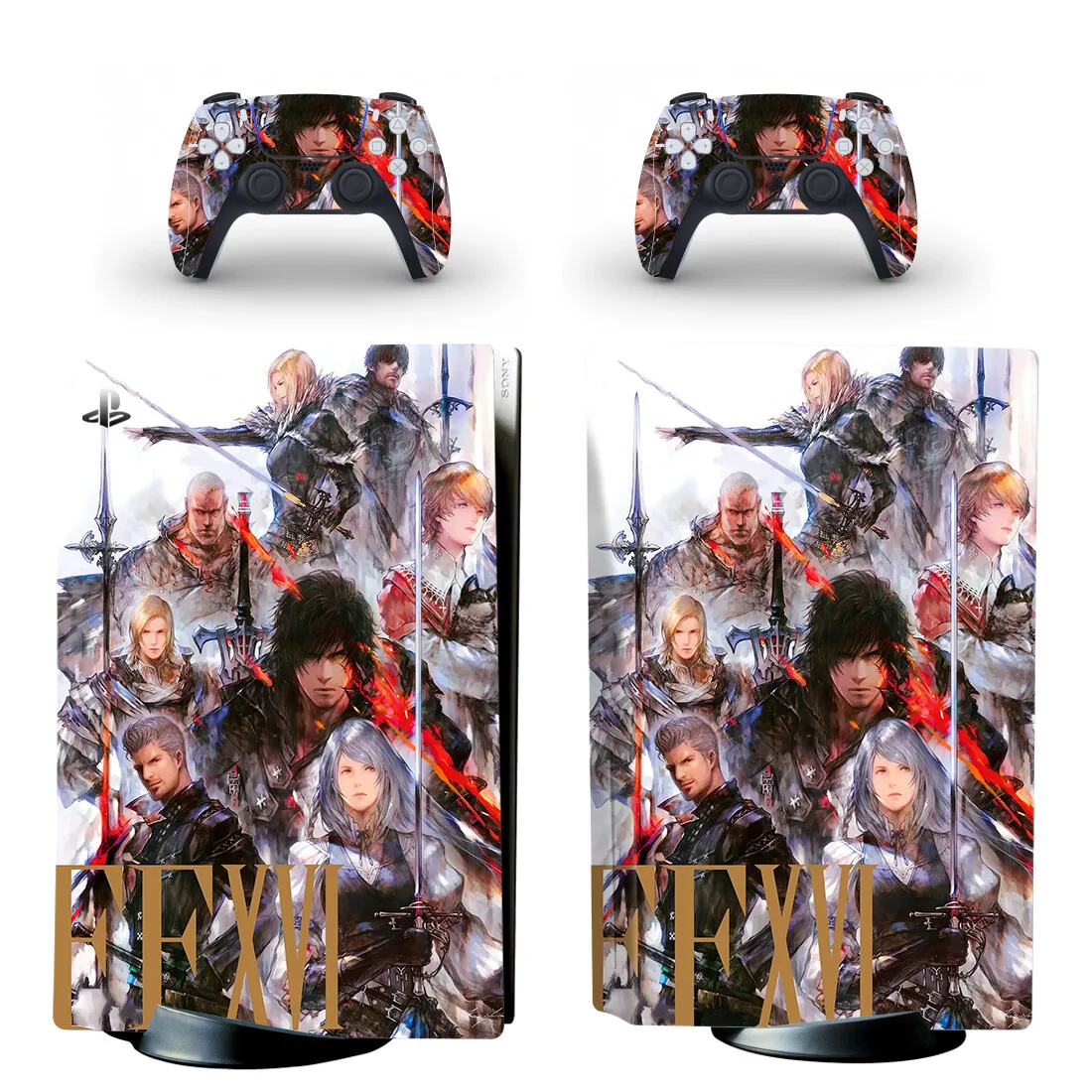 Final Fantasy 16 PS5 Disc Skin Sticker Decal Cover for Console & Controllers PS5 Disk Skin Sticker Vinyl