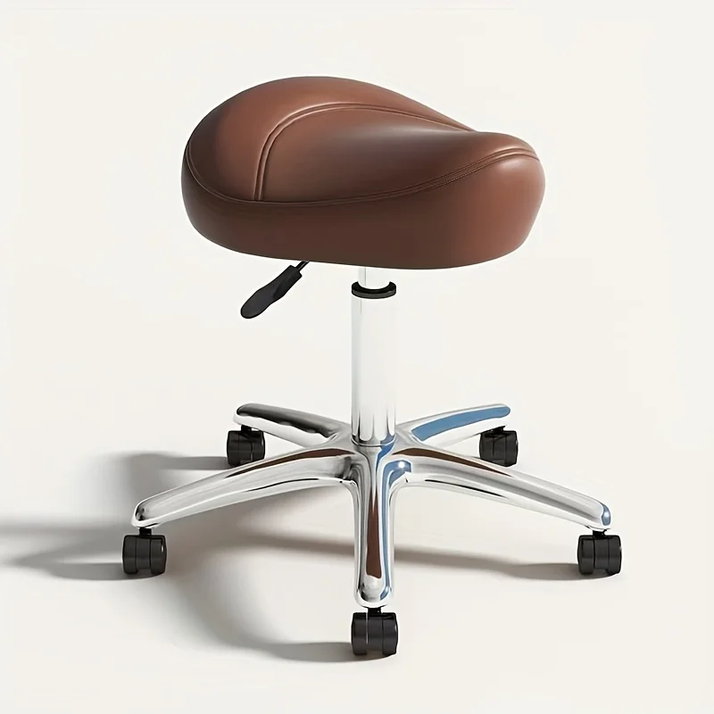 Profesjonalne krzesło fryzjerskie z hydraulicznym regulacją wysokości, obrotowe o 360 stopni krzesło barberskie z kółkami, ergonomiczne krzesło do stylizacji, krzesła biurowe