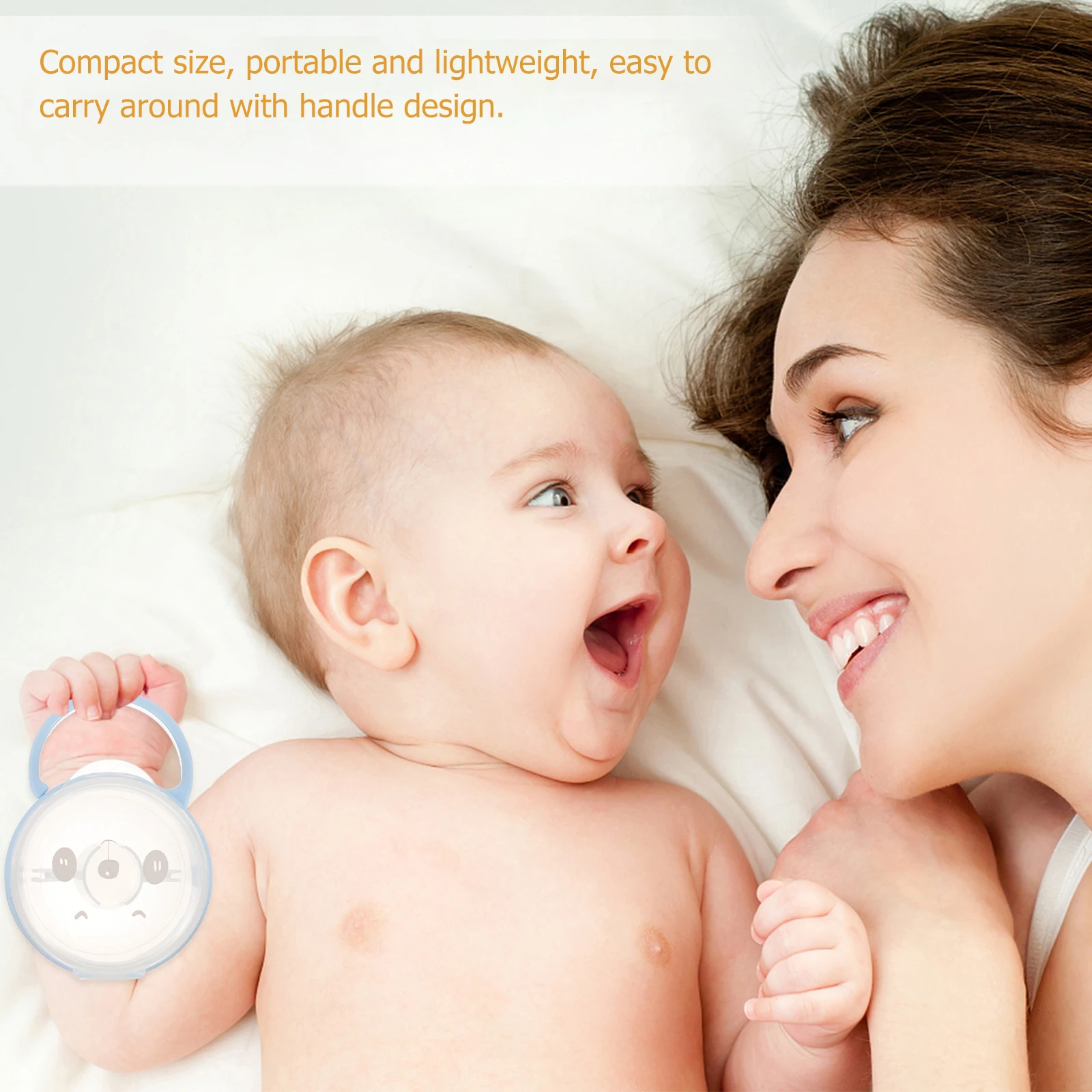 

3Pcs Pacifier Storage Box Lightweight Handle Design Baby Pacifier Container for Home Car to Clean Safe Use