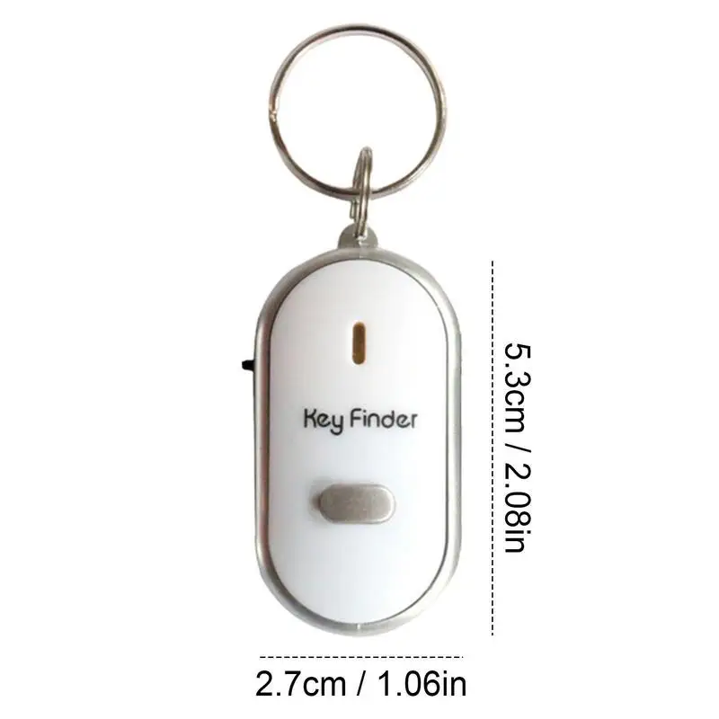 Anti-Lost Key Finder Keyring Flashing Beeping Alarm Key Locator Sound Control Smart Finder With LED Whistle Women's Men's Gift