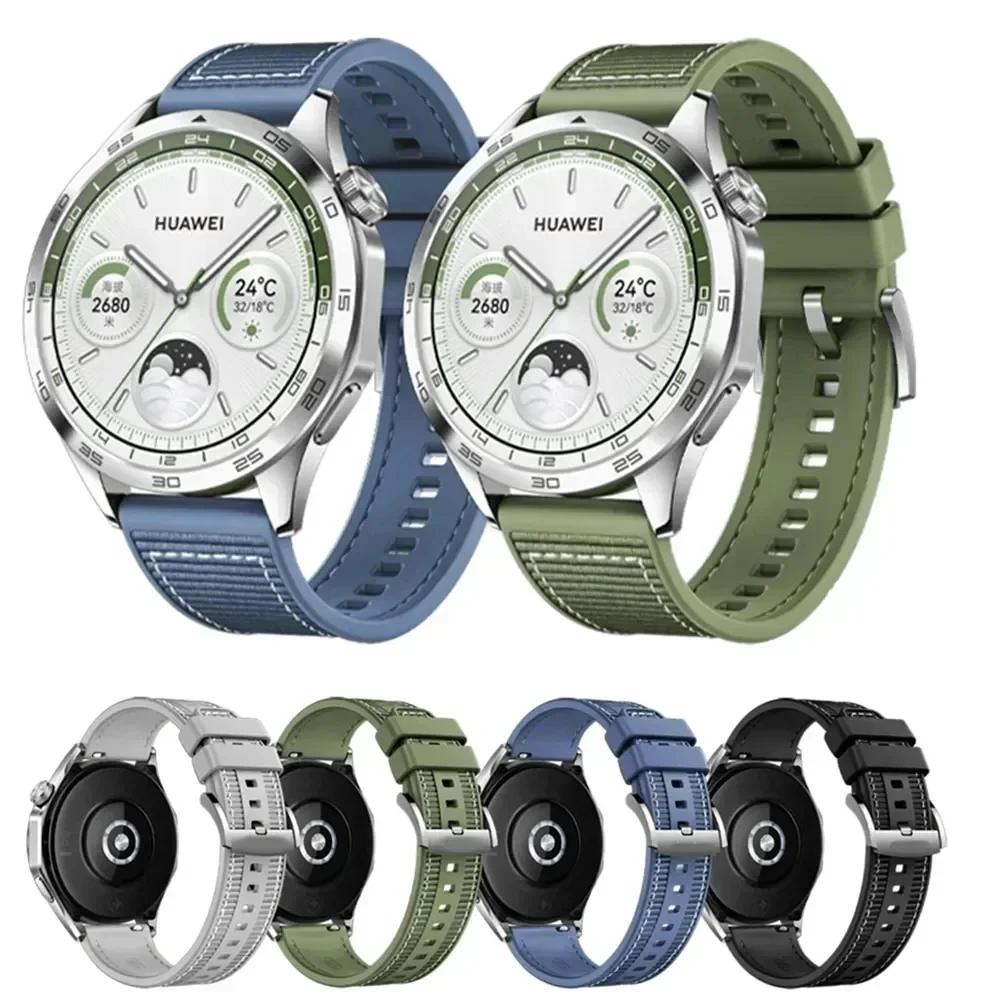سيليكون منسوج لساعة هاوي ، سوار ساعة ذكية ، GT4 ، 3 ، 4 ، 3 برو ، GT Runner ، إكسسوارات حزام ، 46 ، 22 ks
