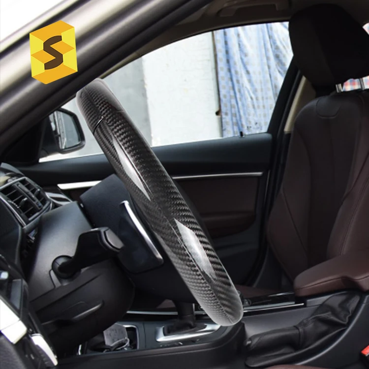 Carbon Fiber All Inclusive Steering Wheel Decorate Car Interior Accessories Carbon Fiber Steering Wheel Cover for BMW