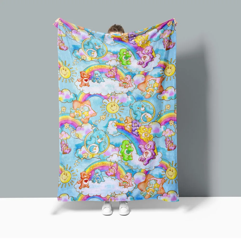 Seamless Cute Bear  Fleece Blanket Travel Blanket Children Coupon Blanket