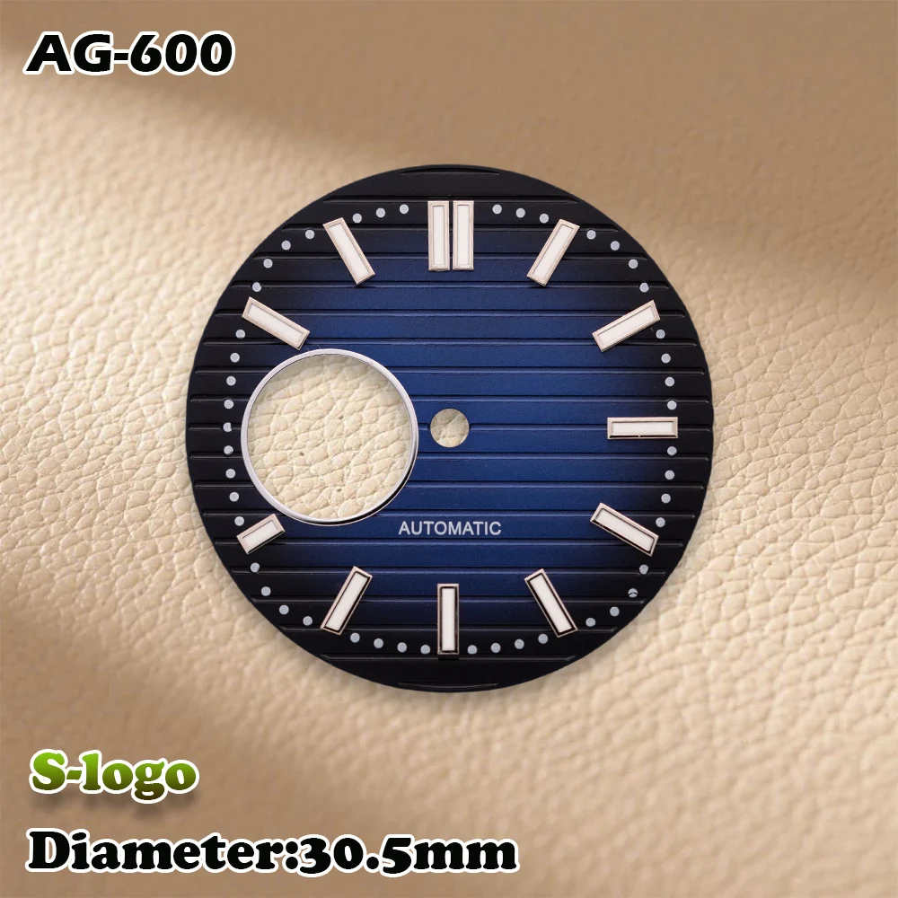 حركة NH38 - قرص مجوف بشعار S مقاس 30.5 مم مع مضيئة باللون الأخضر |   إكسسوارات تعديل الساعات الرجالية