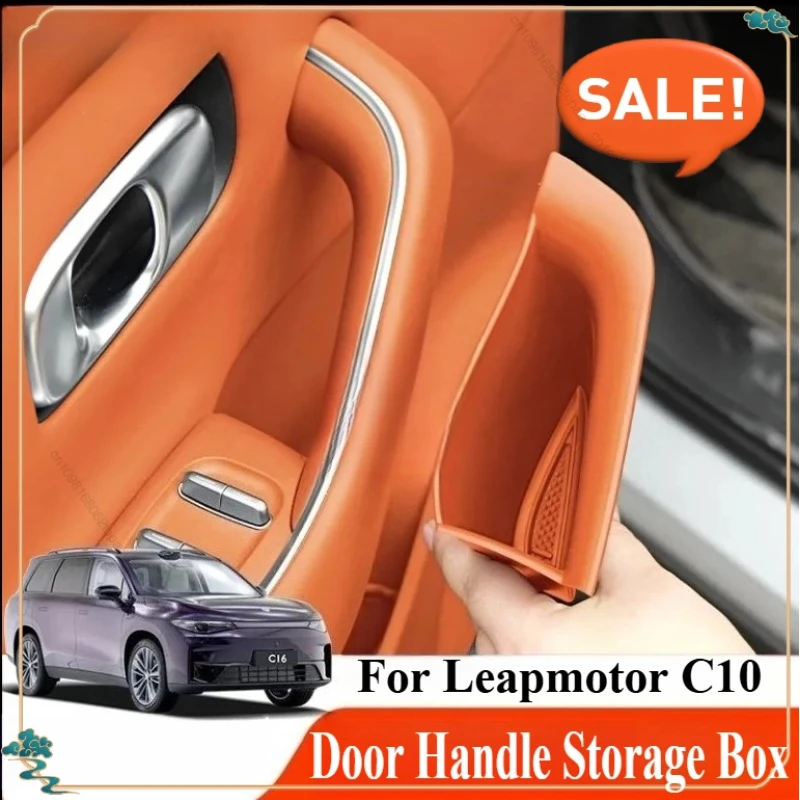 

Car Door Side Storage Box for Leapmotor C10 2025 2024 Front Rear Door Handle Armrest Tray Organizer Accessories