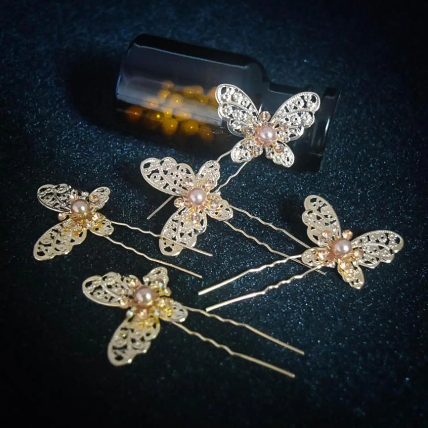 

U-образные заколки для волос из сплава жемчуга, маленькие простые свадебные заколки для невесты, свадебные аксессуары для волос для женщин