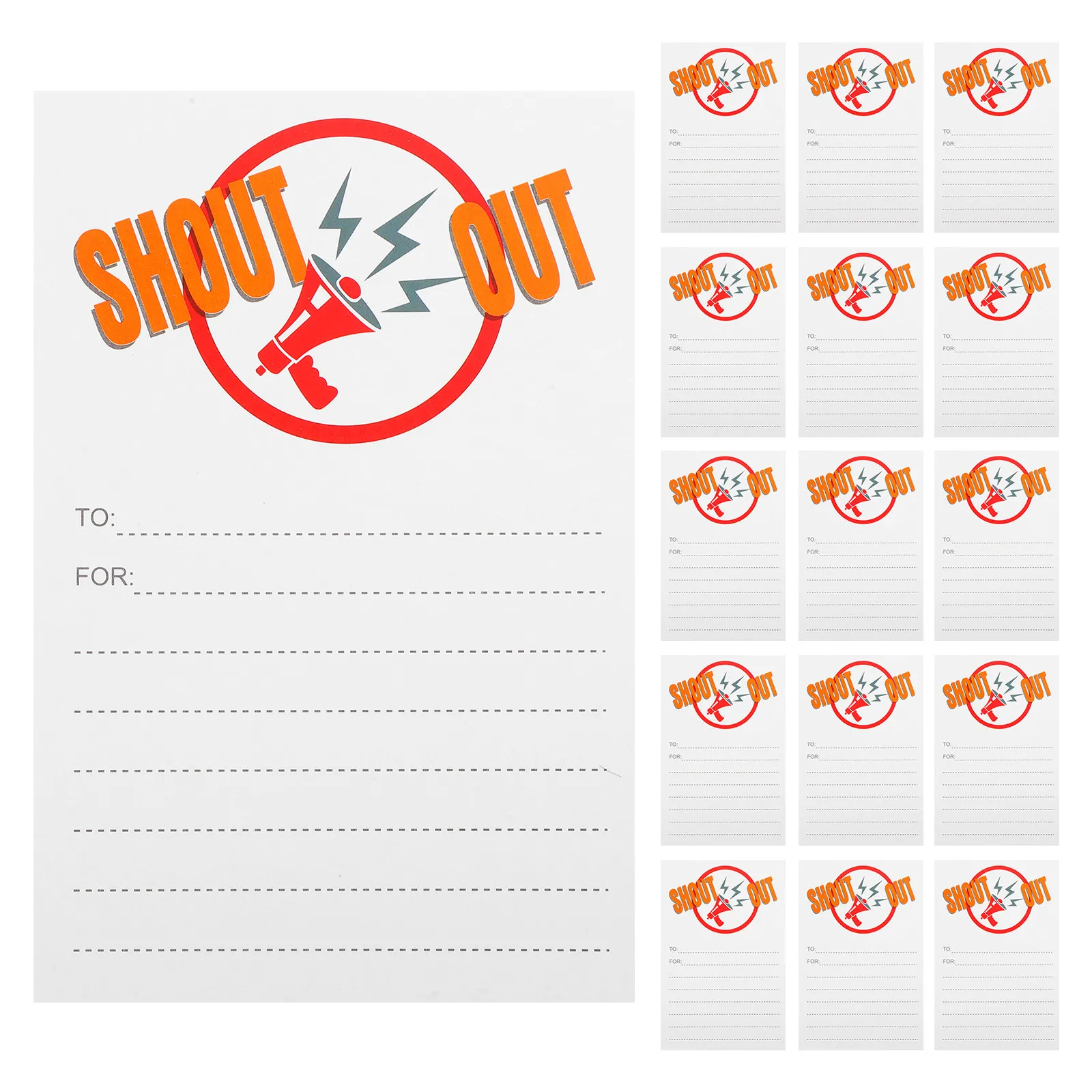 

1Set Positive Encouragement Shout Out Cards Blank Space for Personal Messages Teacher Employee Student Motivation Recognition