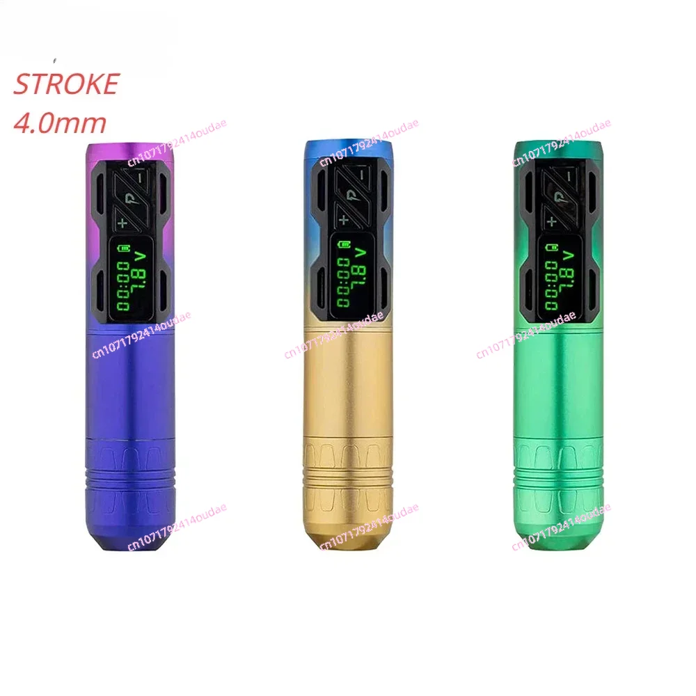 

EZ tattoo Stroke Length 4.0mm gradients color P2S rechargeable battery tattoo machine wireless with 1800mAh power pack