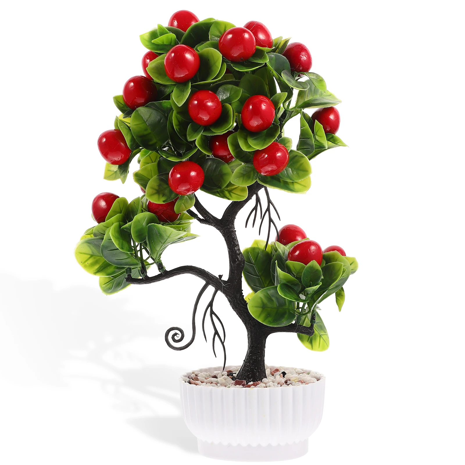 

Lifelike Potted Artificial Fruit Tree Simulation Plant Decor for Home Office Cafe Hotel Dining Room Faux Fruit Tree